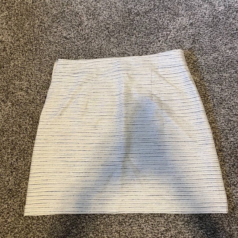 Cream Multicolored Tweed LOFT Mini Skirt (NWT)